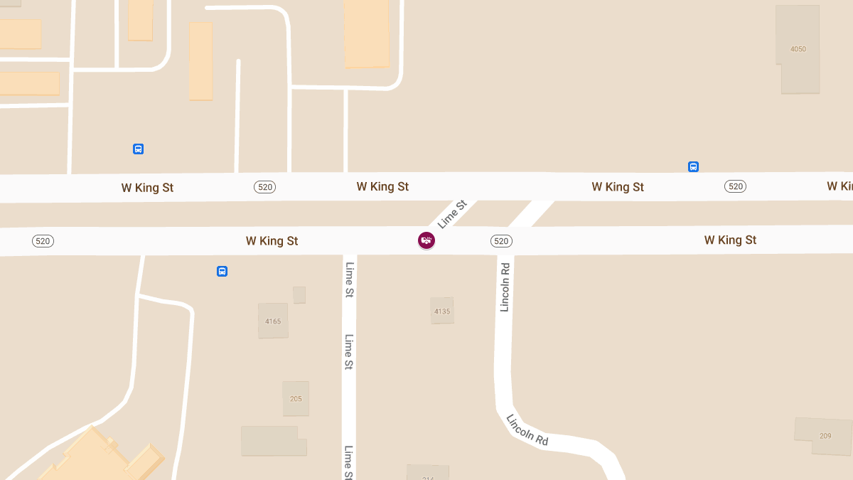 Hit-and-Run Crash with Injuries on W King St at Lime St