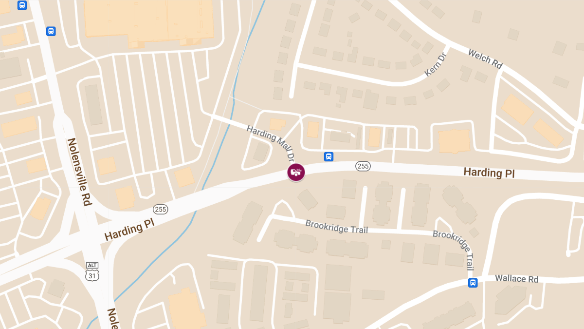 Injuries Reported in Accident at Harding Pl & Harding Mall Dr