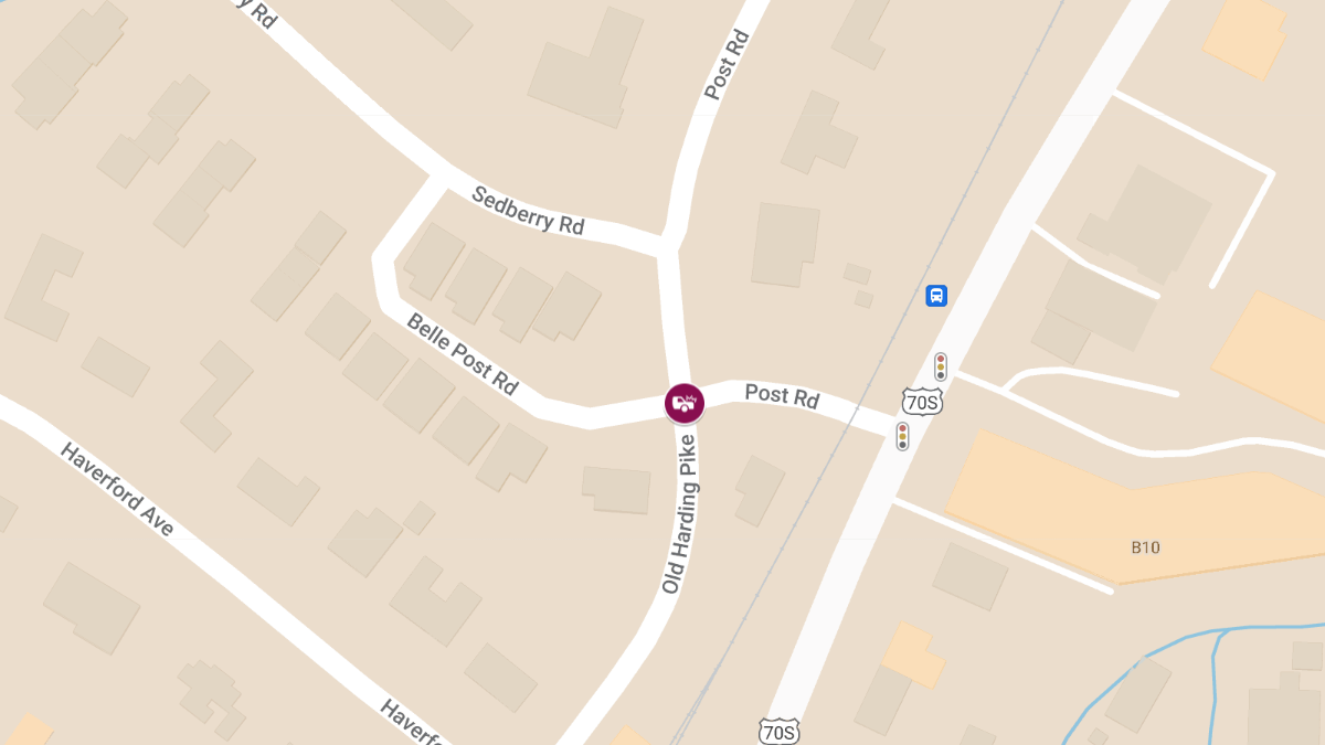 Injuries Reported in Accident at Old Harding Pike and Post Rd