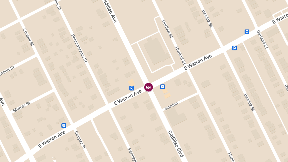 Injuries Reported in Bus Collision at E Warren Ave & Cadillac Blvd