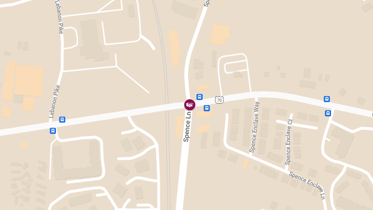 Injuries Reported in Collision at Lebanon Pike & Spence Ln