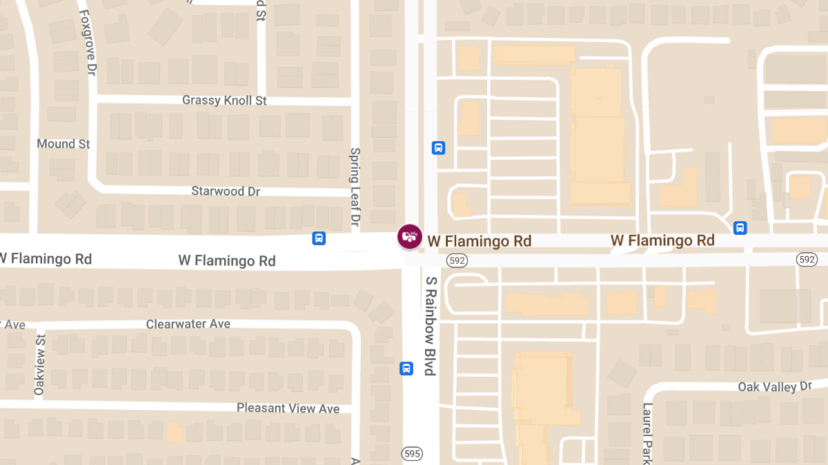 Injuries Reported in Collision at S Rainbow Blvd & W Flamingo Rd
