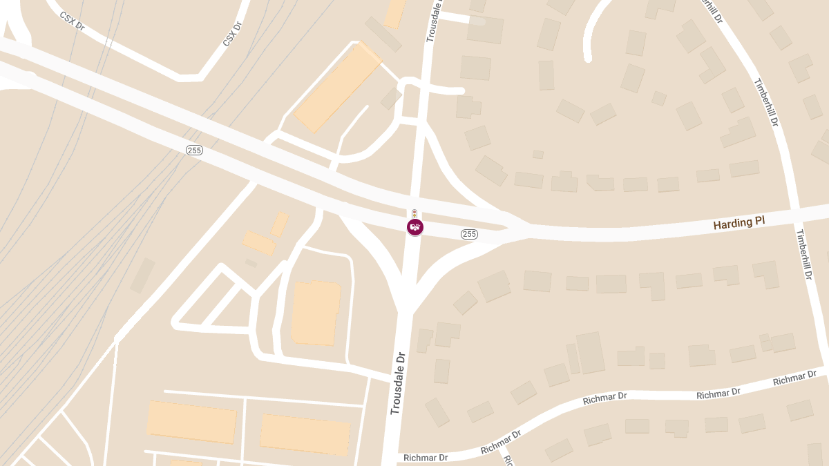 Injuries Reported in Collision at Trousdale Dr & Harding Pl
