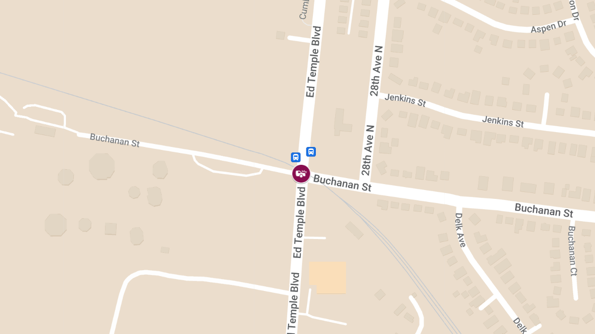 Injuries Reported in Collision on Ed Temple Blvd