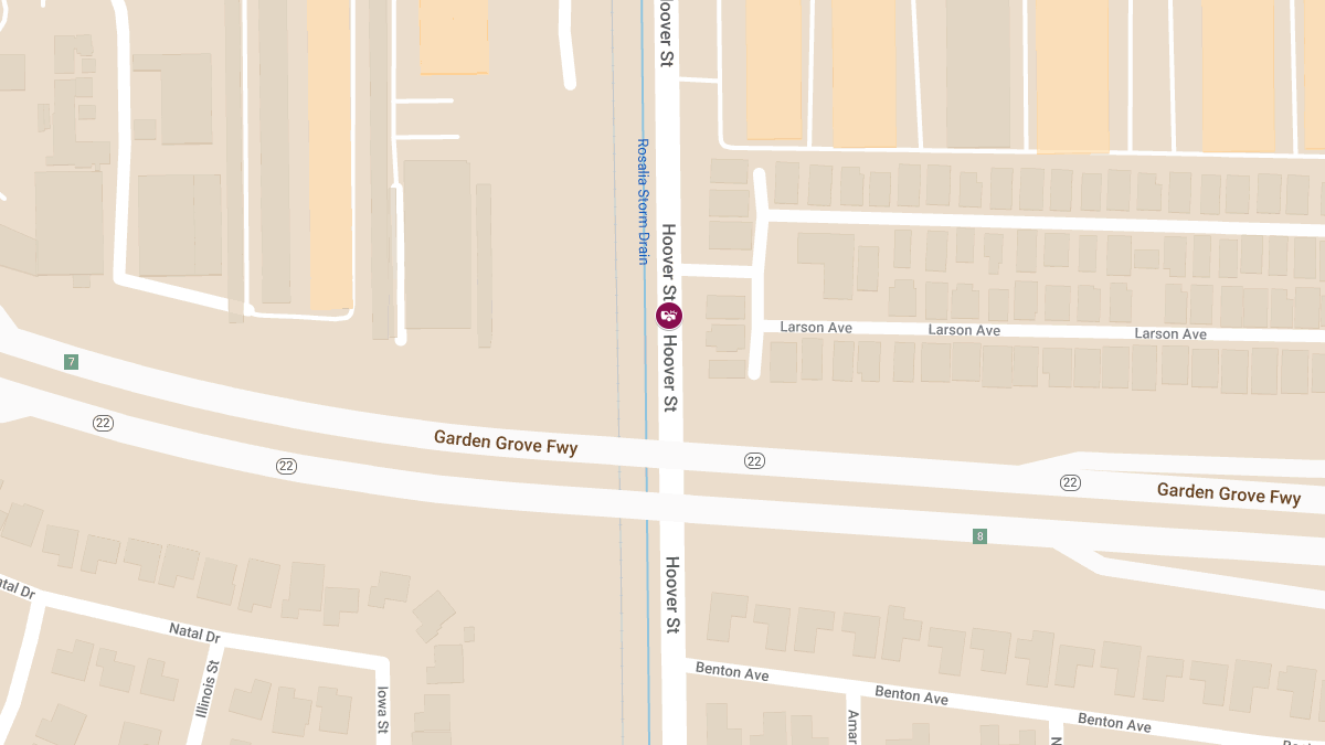 Injuries Reported in Crash at 13202 Hoover St