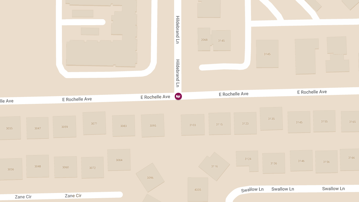 Injuries Reported in Crash at E Rochelle Ave & Hildebrand Ln