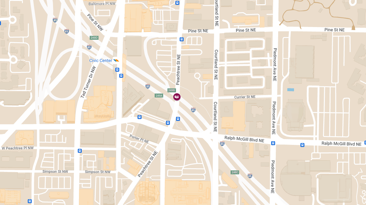 Injuries Reported in Crash at I-75 N & Peachtree St NE