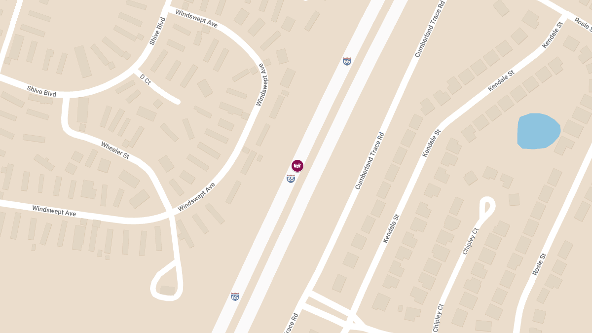 Injuries Reported in Crash at Johnny Webb Blvd & I-65