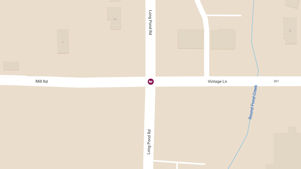 Injuries Reported in Crash at Long Pond Rd and Mill RdVintage Ln