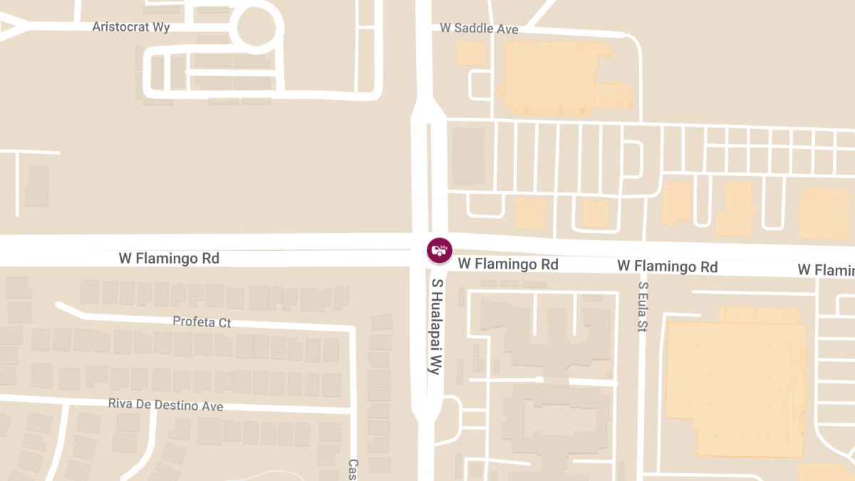 Injuries Reported in Crash at S Hualapai Way & W Flamingo Rd