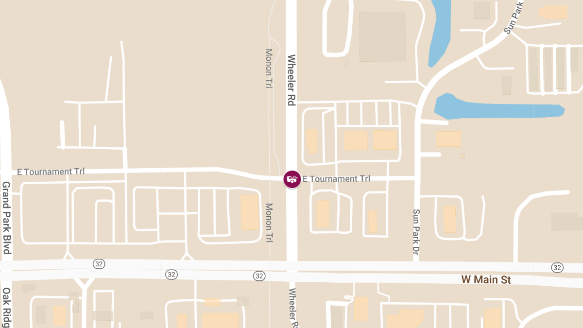 Injuries Reported in Crash at Wheeler Rd & E Tournament Trail