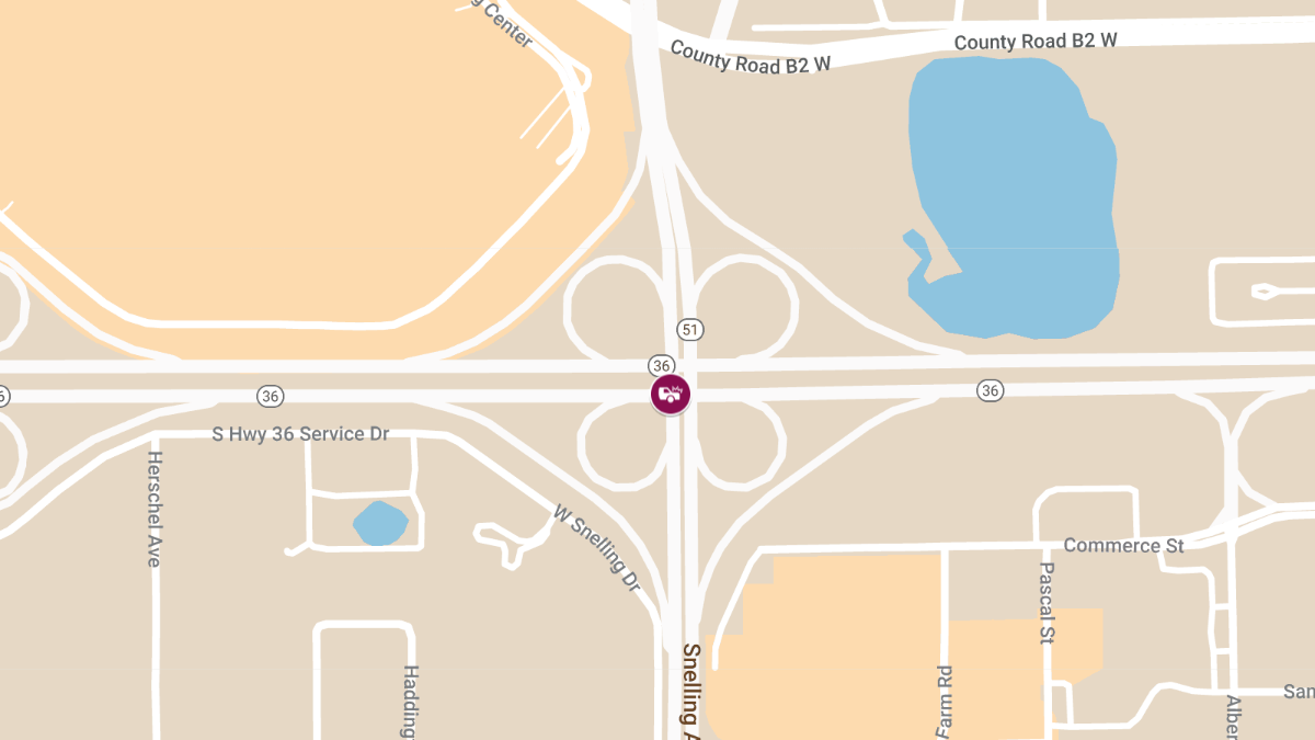 Injuries Reported in Crash on Highway 36 at Snelling Ave N
