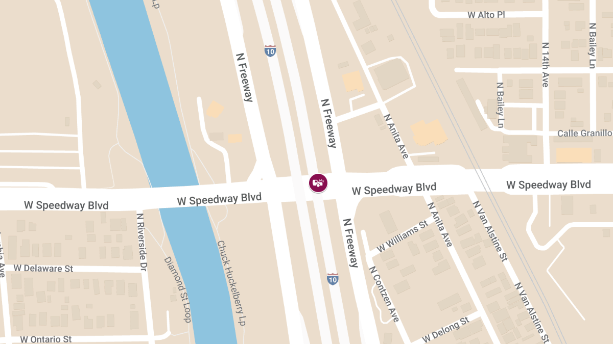 Injuries Reported in Crash on I-10 at W Speedway Blvd