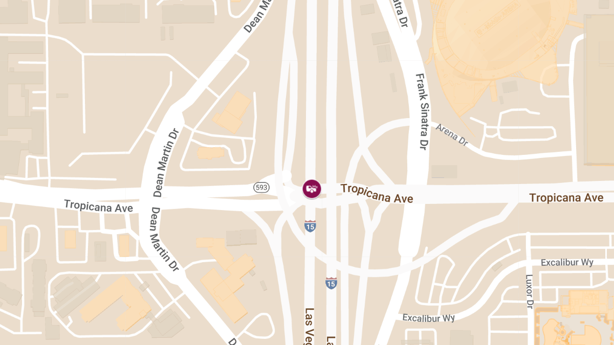 Injuries Reported in Crash on I-15 S at Tropicana Ave