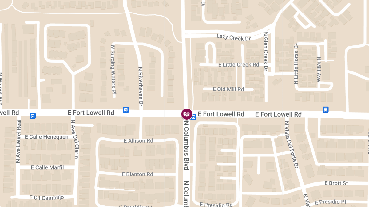 Injuries Reported in Late-Night Collision at Ft Lowell Rd & Columbus Blvd