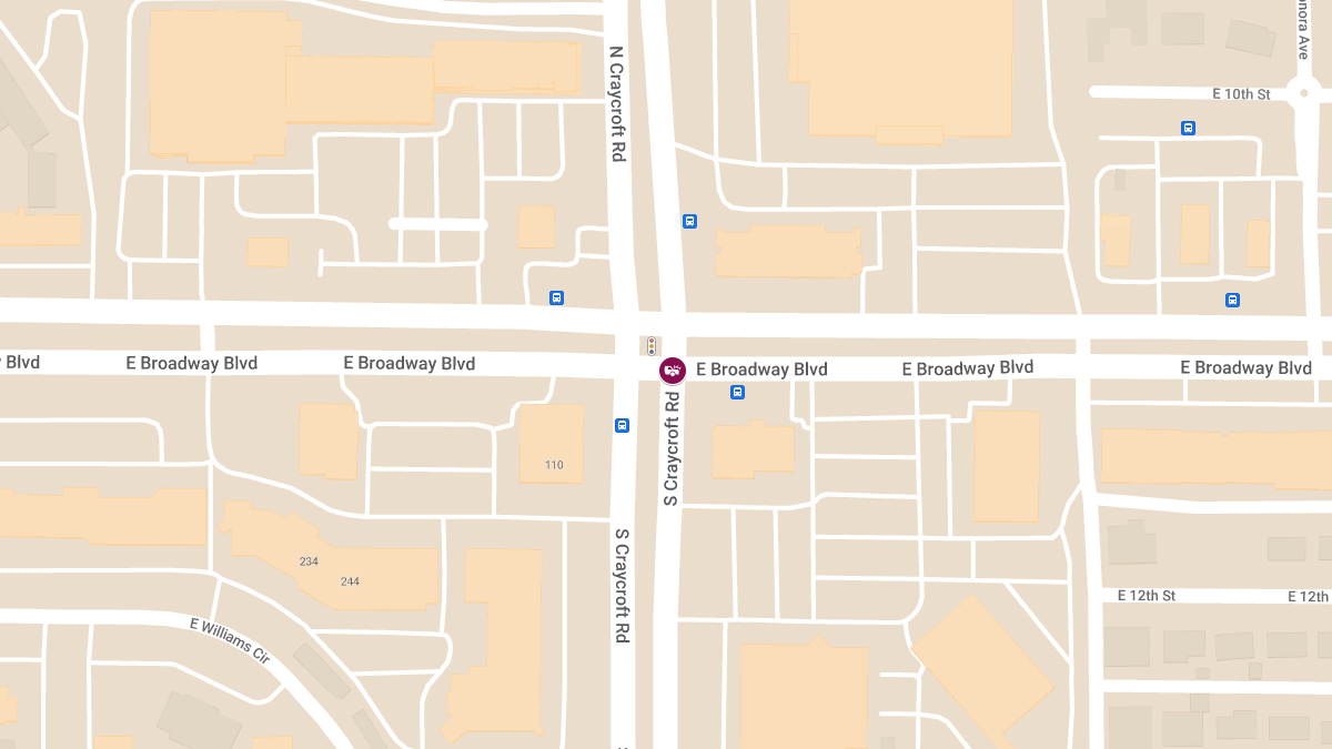 Injuries Reported in Three-Car Crash at E Broadway Blvd & S Craycroft Rd
