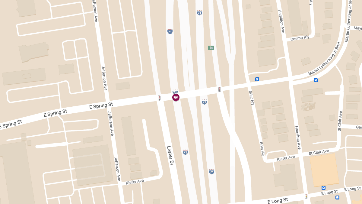 Injuries Reported in Vehicle Collision on I-71 S at E Spring St