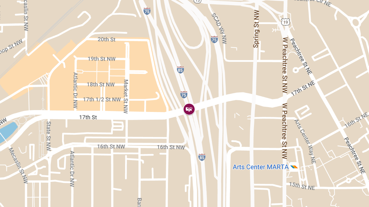 Injuries in Collision at I-75 N & 17th St NW in Midtown
