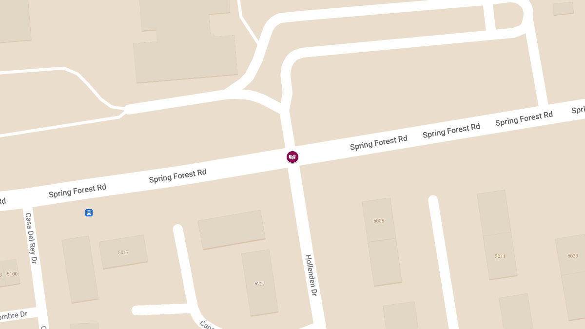 Injuries in Collision at Spring Forest Rd & Hollenden Dr