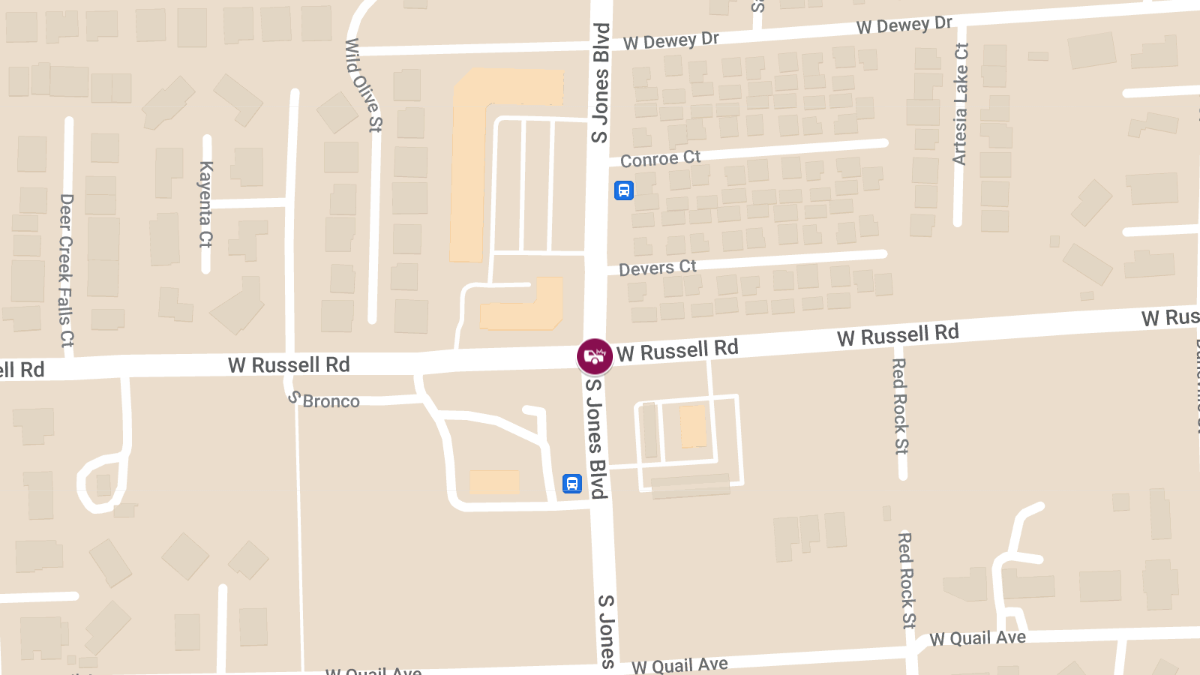 Injuries in Collision at W Russell Rd & S Jones Blvd