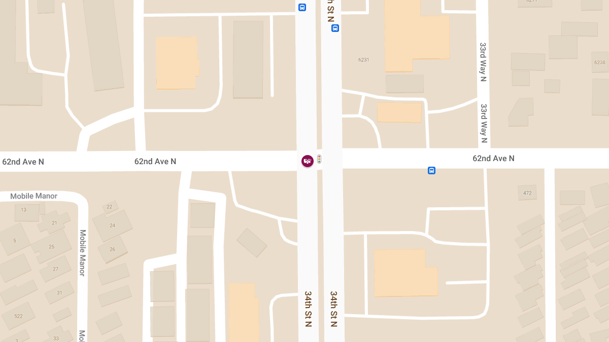 Injuries in Crash at 34th St N & 62nd Ave N