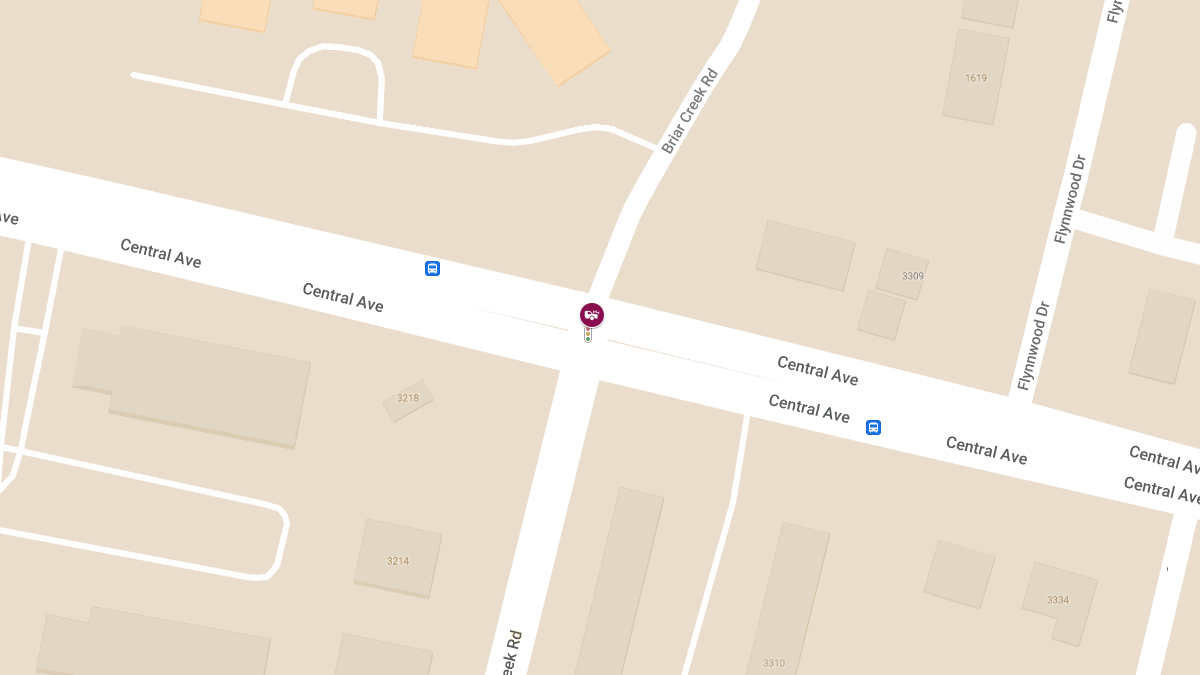Injuries in Crash at Central Ave & Briar Creek Rd