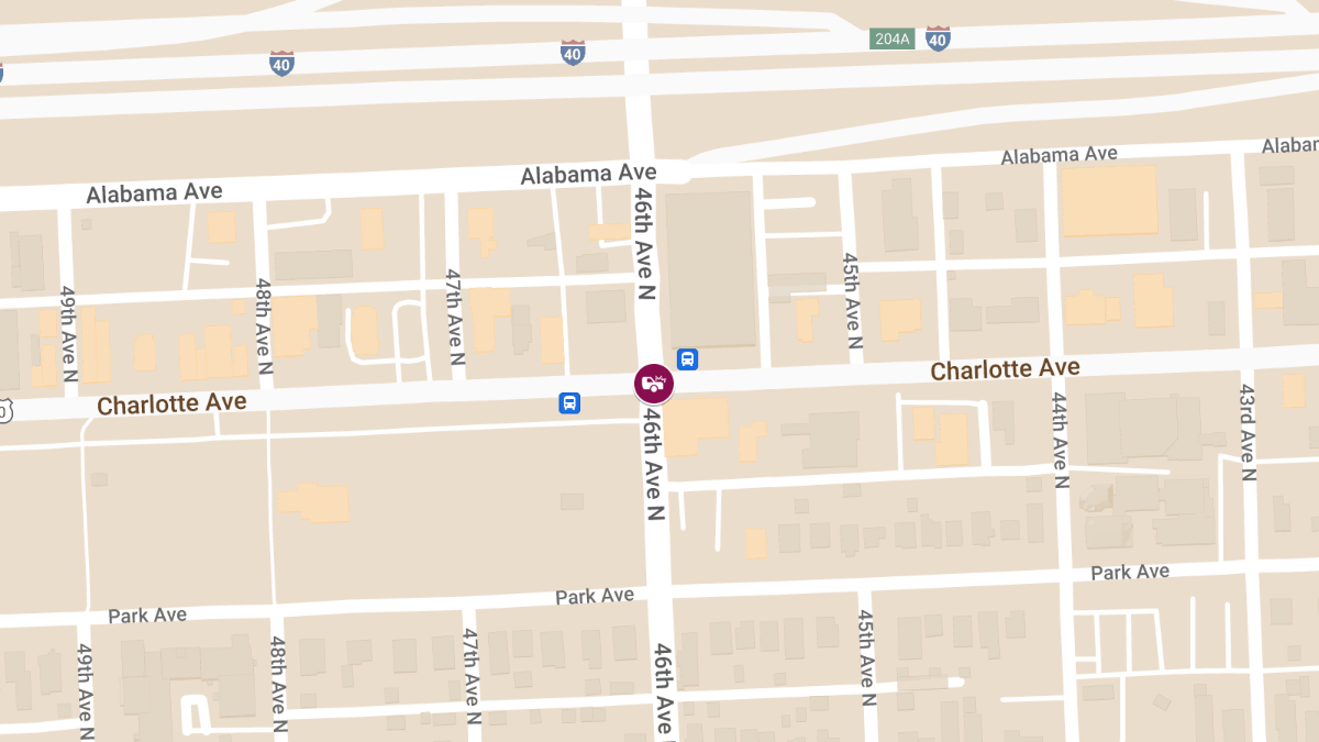 Injuries in Crash at Charlotte Ave & 46th Ave N
