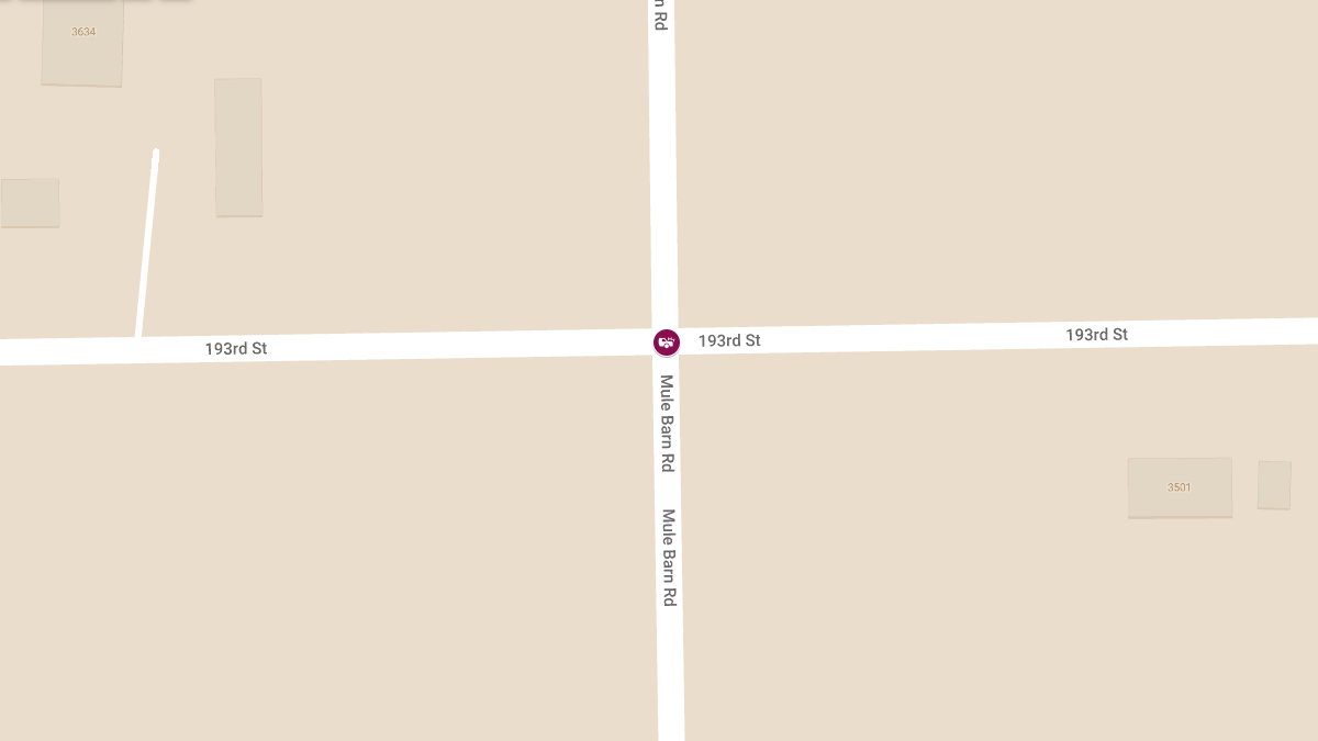 Injuries in Crash at W 193rd St & Mule Barn Rd