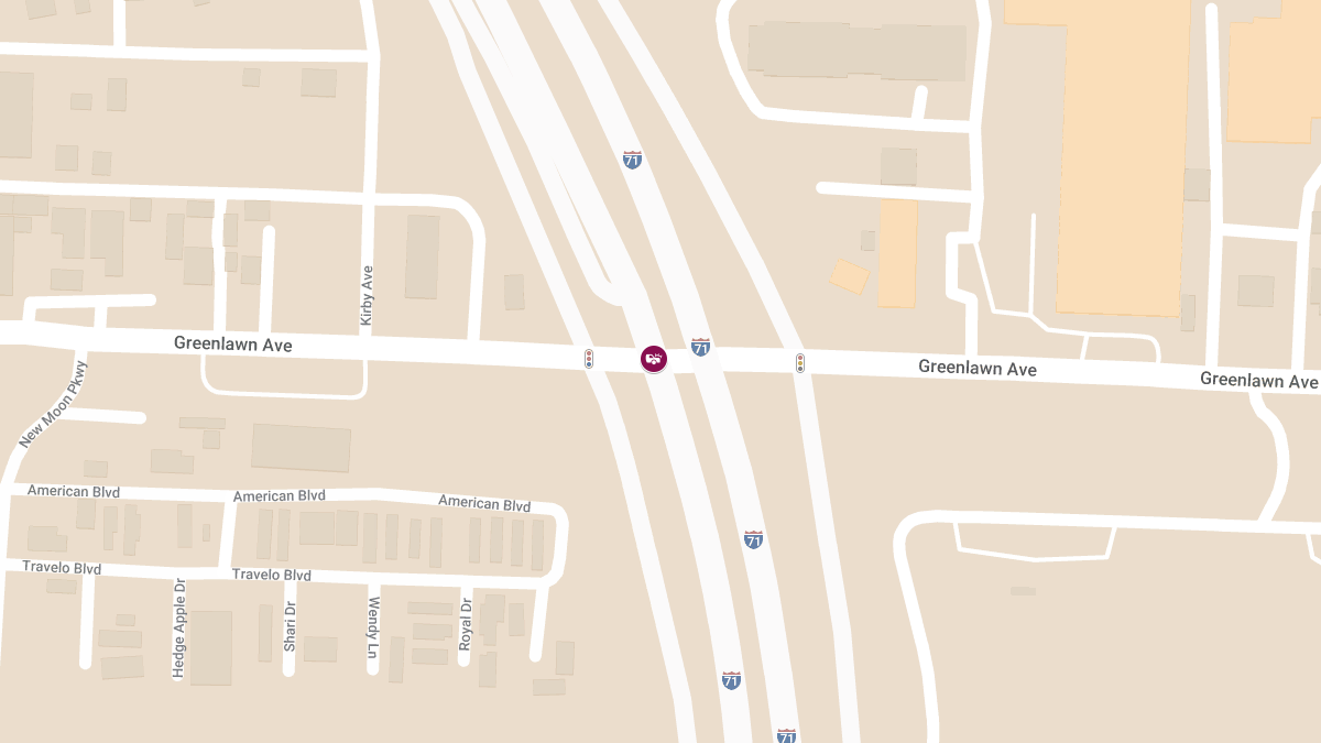 Injuries in Crash on I-71 S at Greenlawn Ave