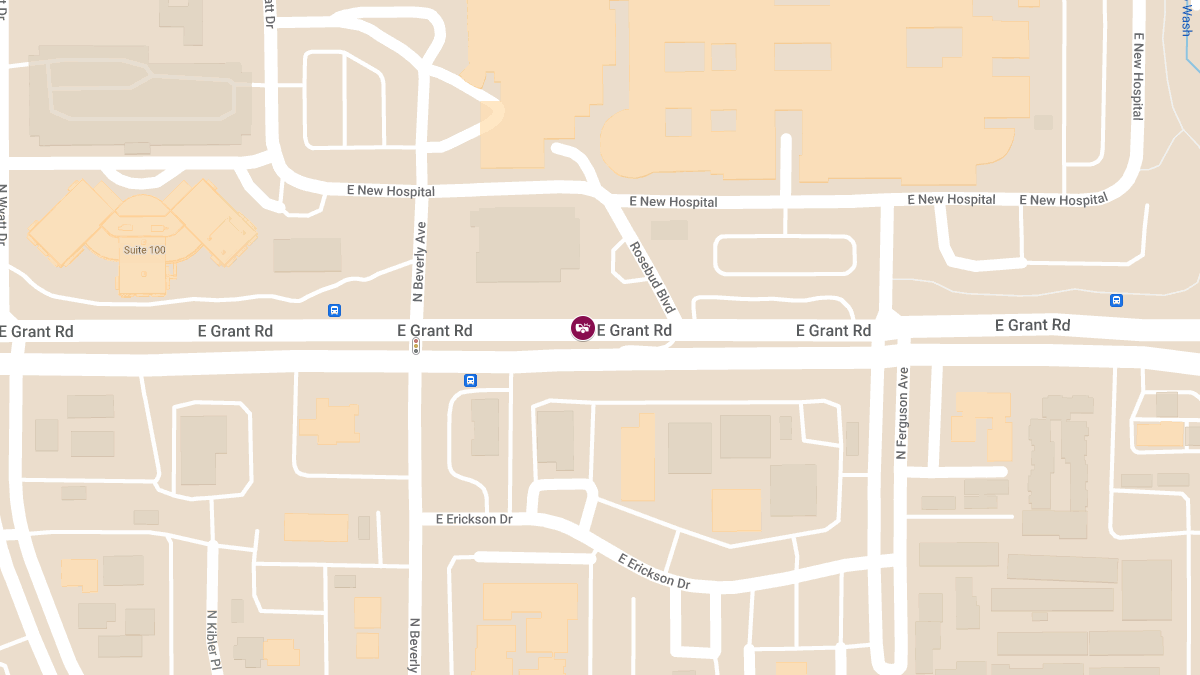 Injuries in Traffic Accident at E Grant Rd Near N Beverly Ave and N Ferguson Ave