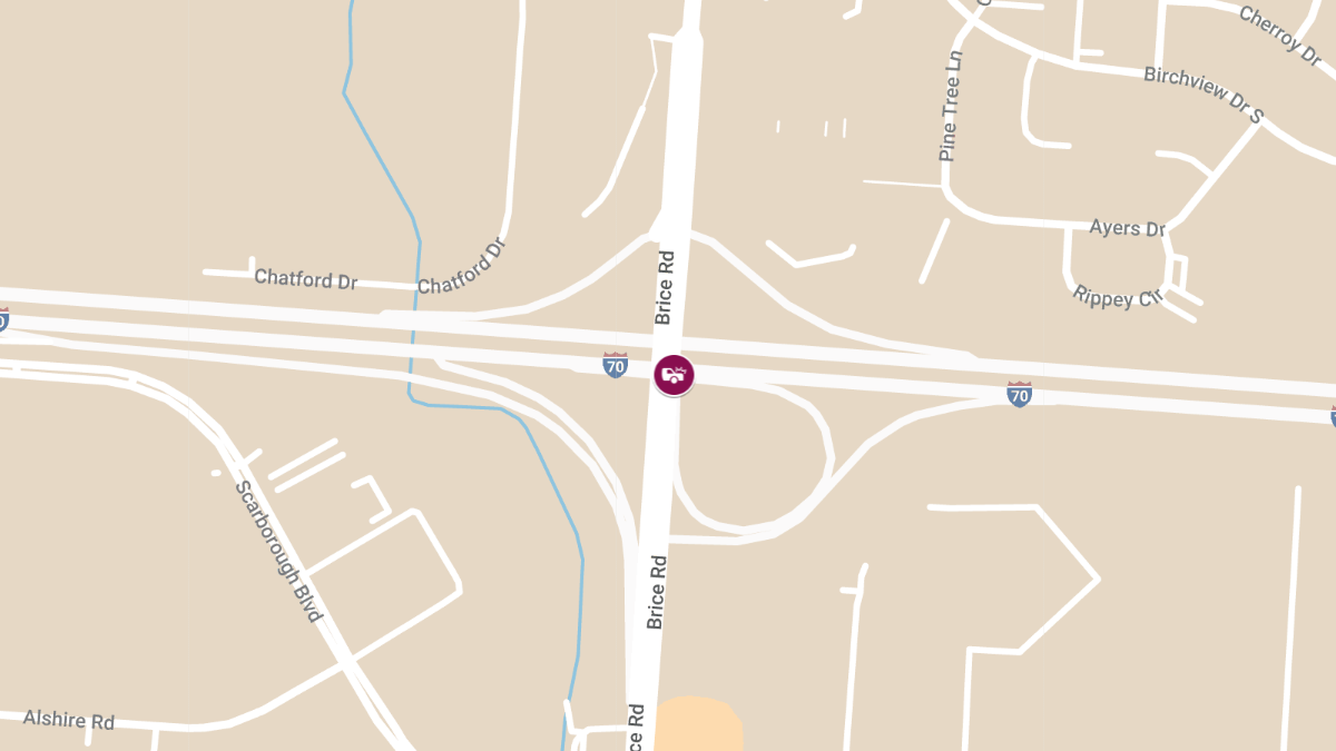 Injury Accident Blocking Right Lane on Brice Rd Near I-70