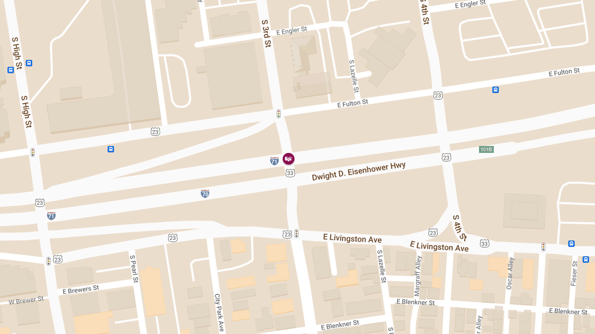 Injury Accident Blocks Entrance Ramp to I-70 West at 3rd St