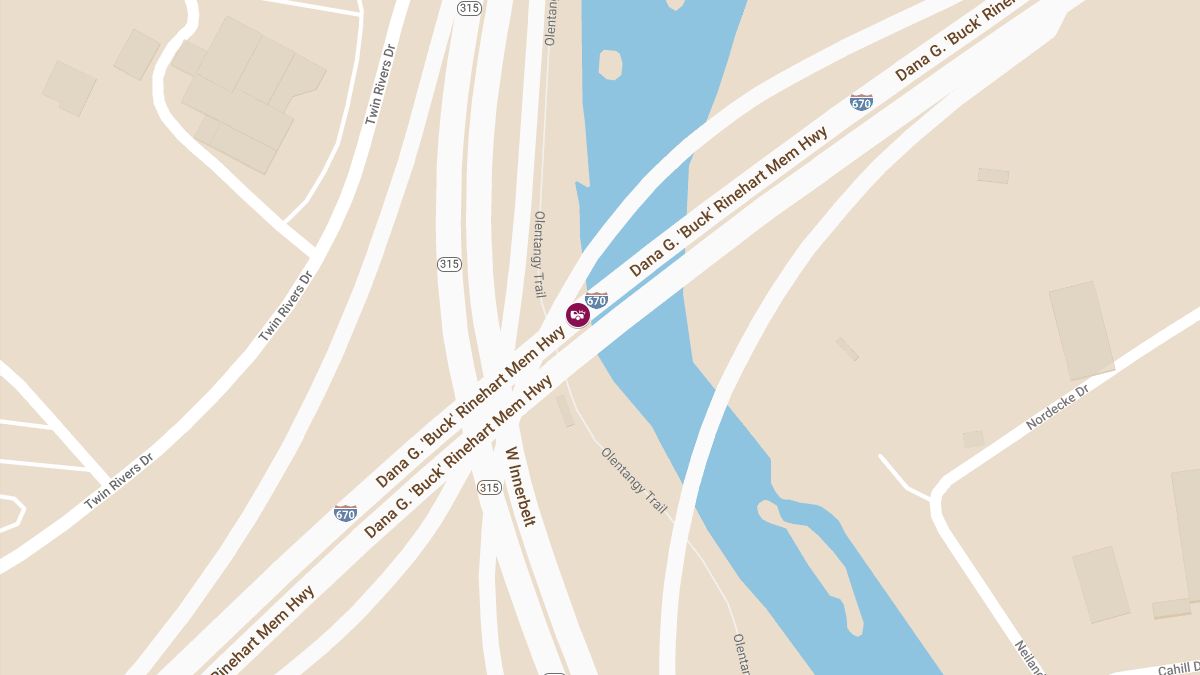 Injury Accident Blocks I-670 E Exit to US 33OH-315 S