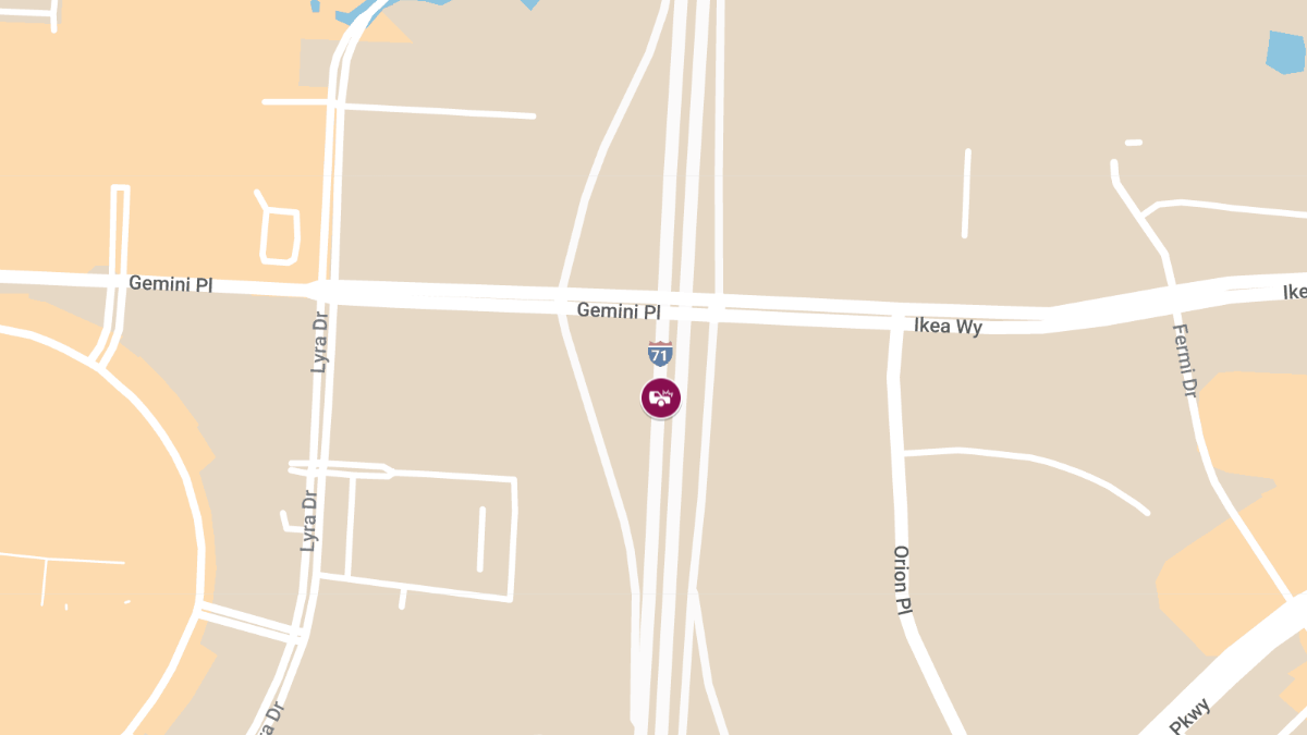 Injury Accident Blocks Left Lane on I-71 NB at Polaris Gemini Exit