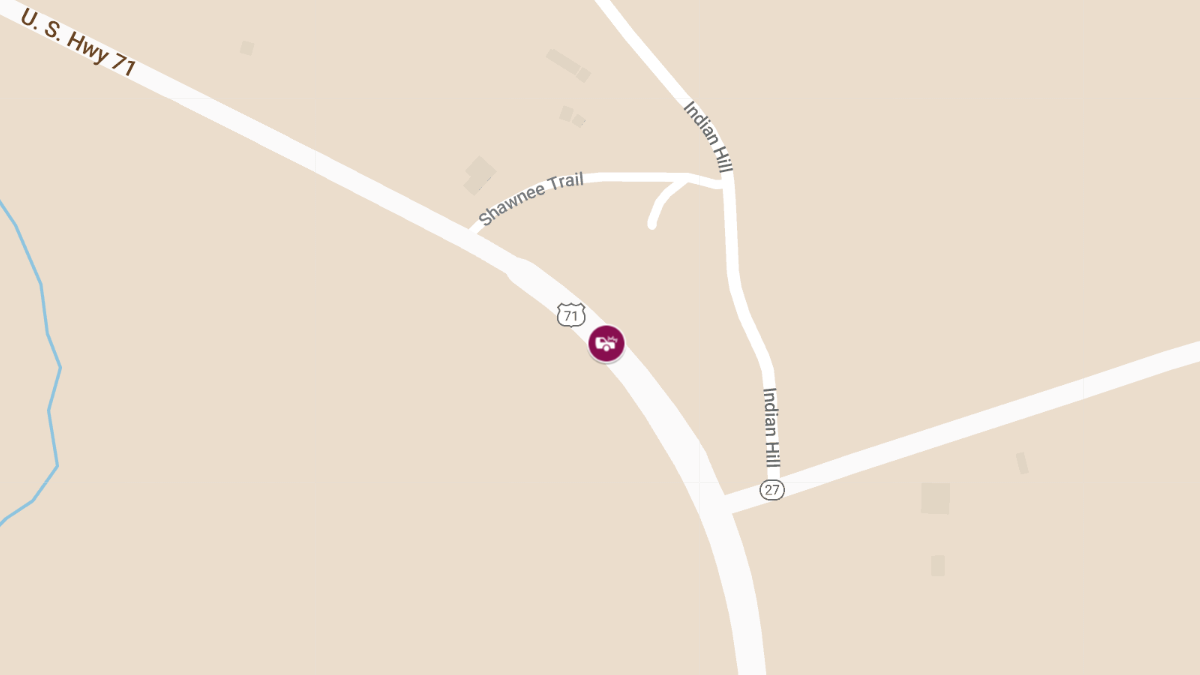 Injury Accident Blocks SB U.S. Highway 71 Near State Highway 27