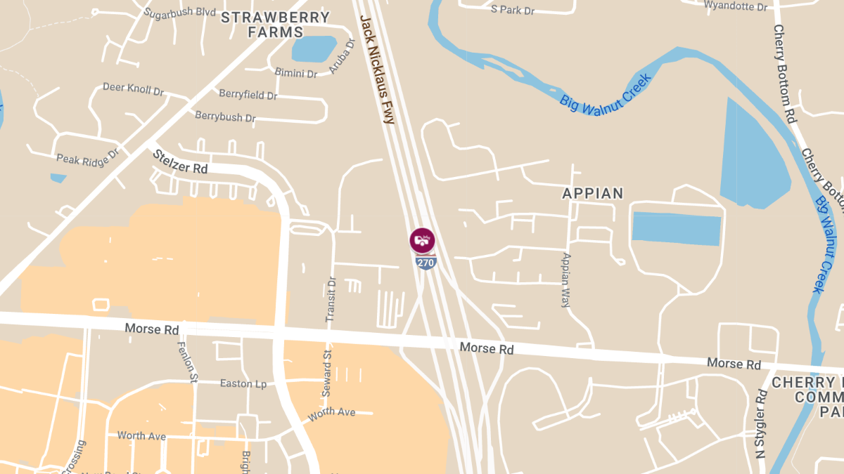 Injury Accident Blocks Two Right Lanes on I-270 SB Btwn Morse Rd and I-670