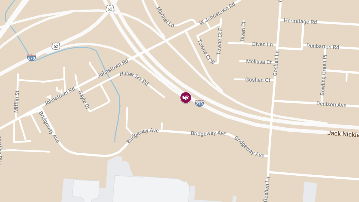 Injury Accident Closes I-270 North Through Lanes Near I-670