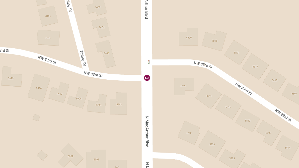 Injury Accident Reported at MacArthur Blvd & Northwest 83rd St
