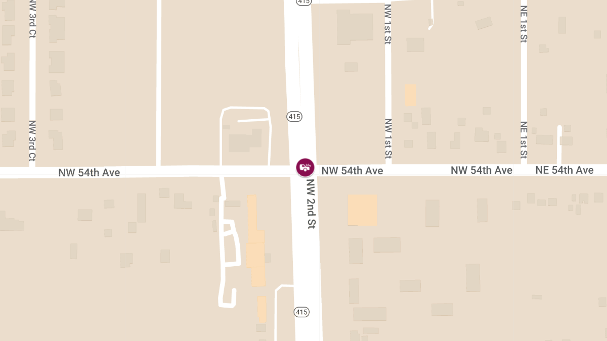 Injury Accident Reported at NW 54th Ave & 2nd Ave