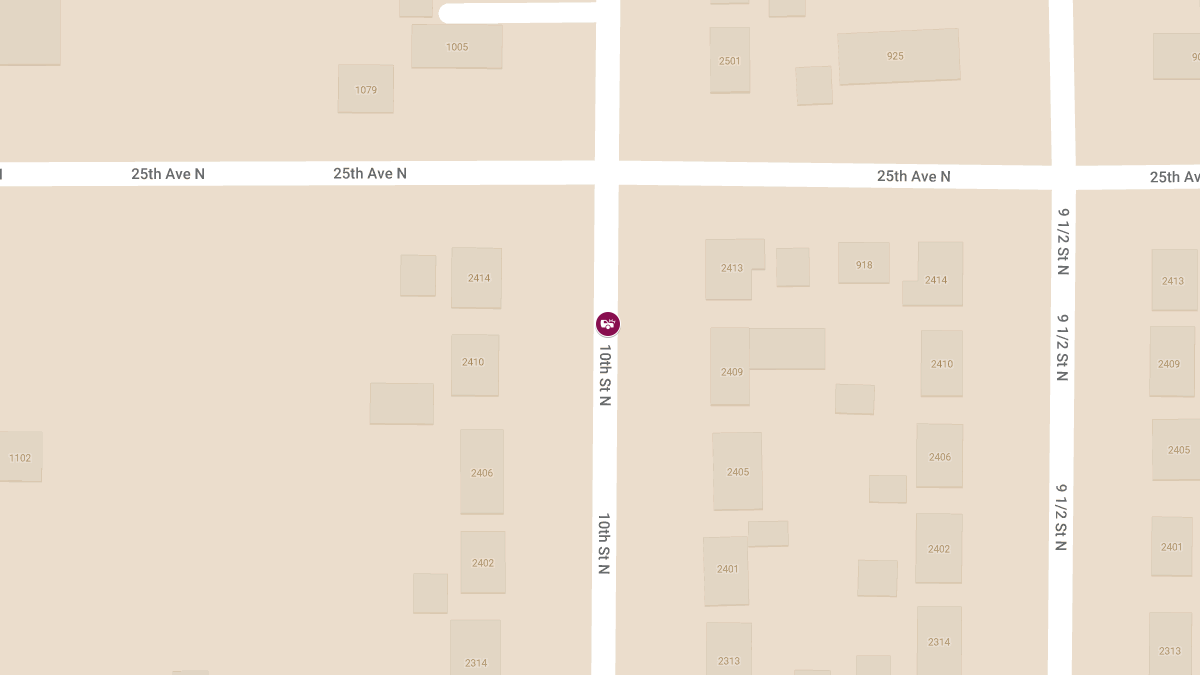 Injury Accident Reported on 10th St N