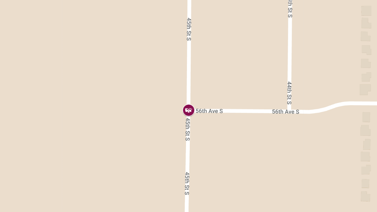 Injury Accident Reported on 45th St S