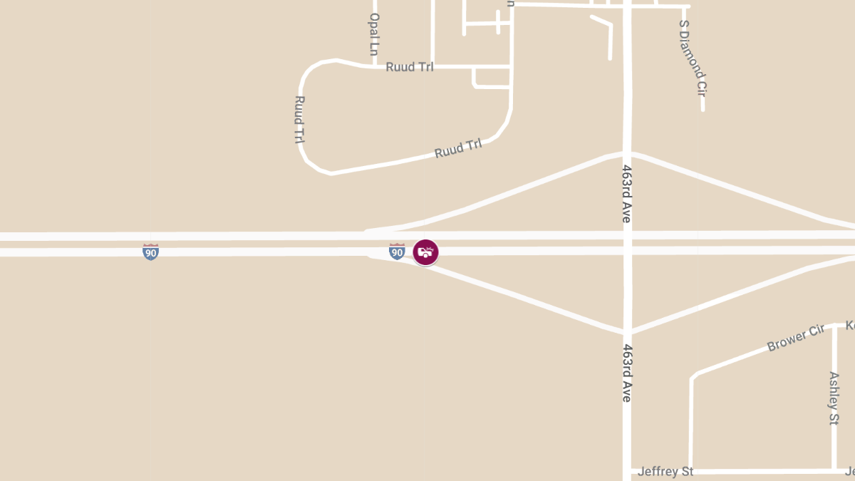 Injury Accident Reported on I-90 near 463rd Ave