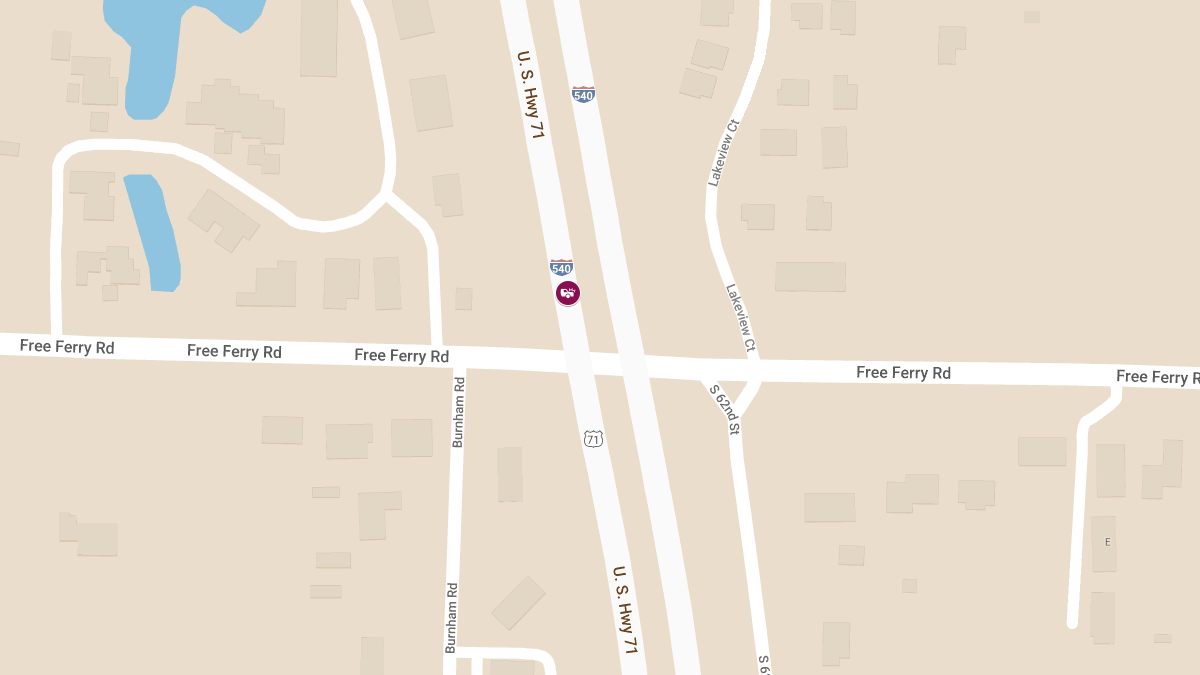 Injury Accident Reported on SB I-540 Near Mile Marker 10.8