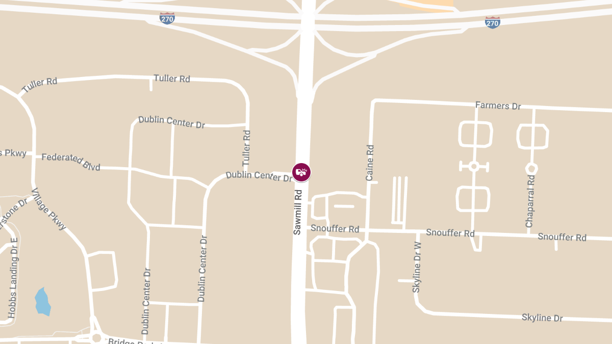 Injury Accident Reported on Sawmill Rd Between I-270 & Hard Rd