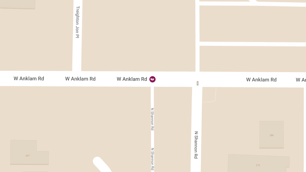 Injury Accident Reported on W Anklam Rd at Shannon Rd in Starr Pass