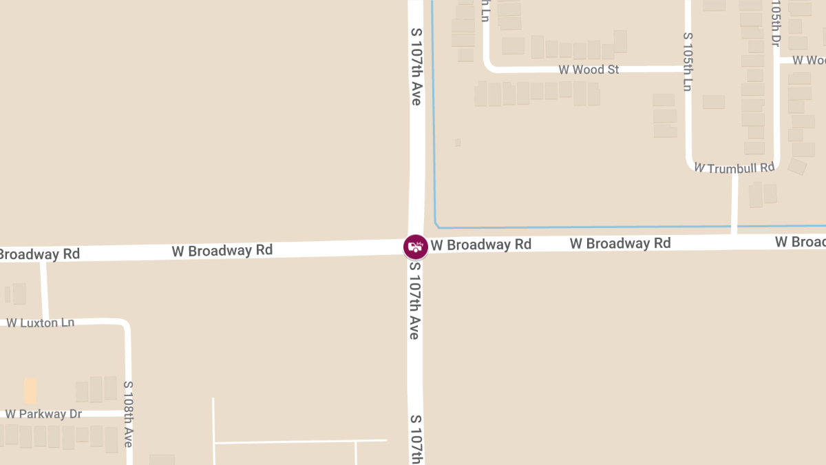 Injury Accident at 107th Ave & W Broadway Rd