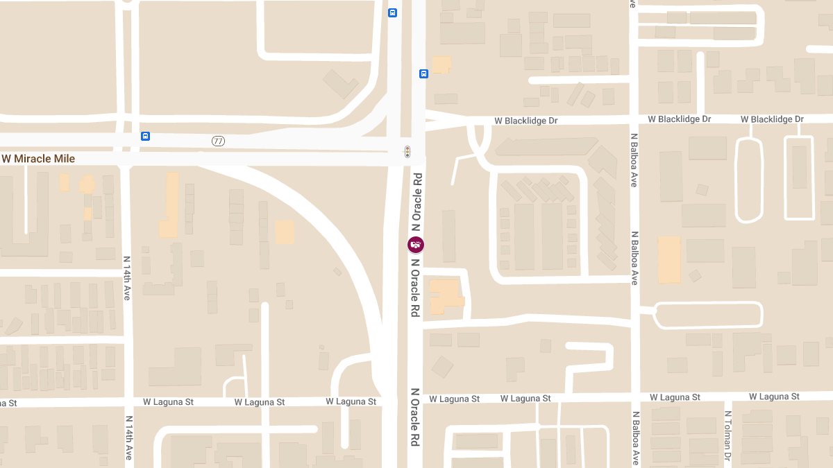 Injury Accident at 2940 N Oracle Rd Near W Laguna St and W Miracle Mile