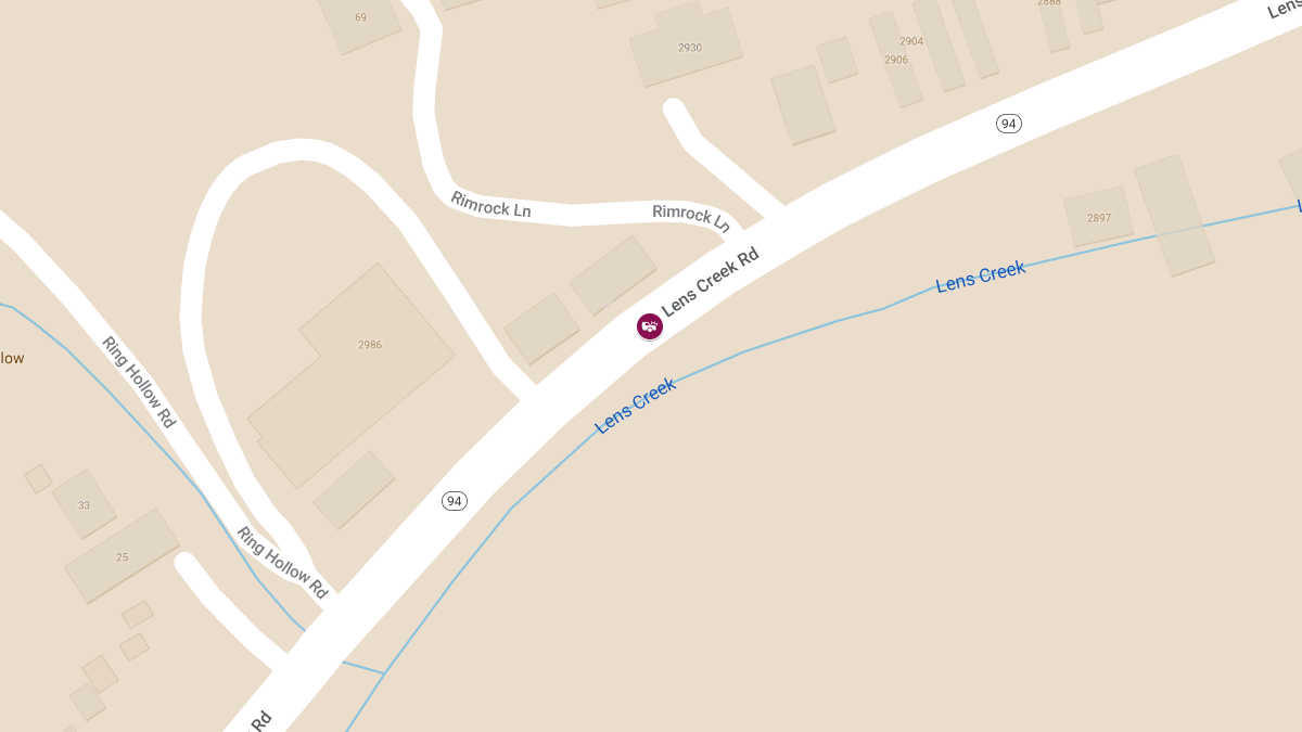 Injury Accident at 2996 Lens Creek Rd