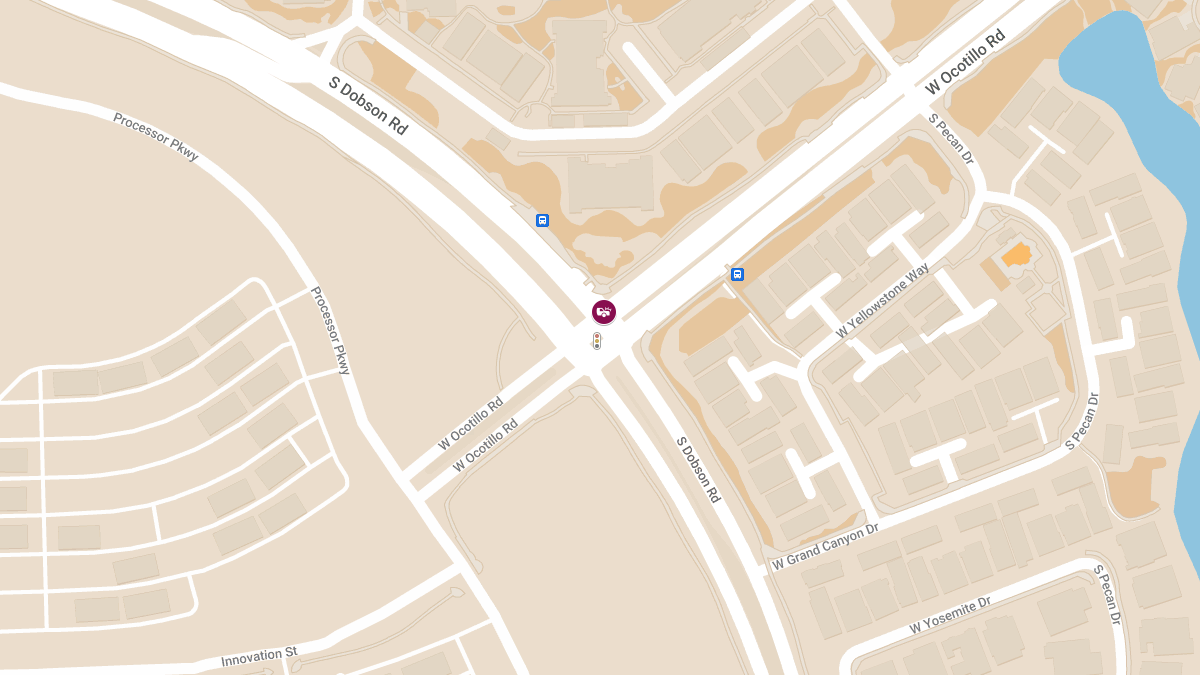 Injury Accident at Dobson Rd and Ocotillo Rd