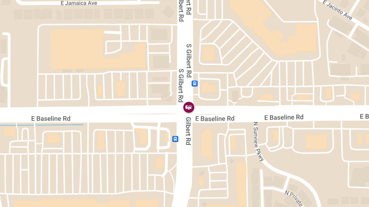 Injury Accident at E Baseline Rd and N Gilbert Rd